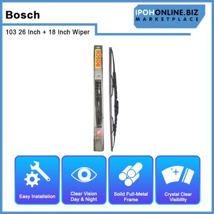 Bosch 103 26 Inch + 18 Inch Wiper Blades Honda Accord Nissan Cefiro A33 Tropical Rubber Formula